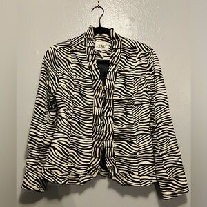 Live a Little Blazer, Zebra Print - Petite Small